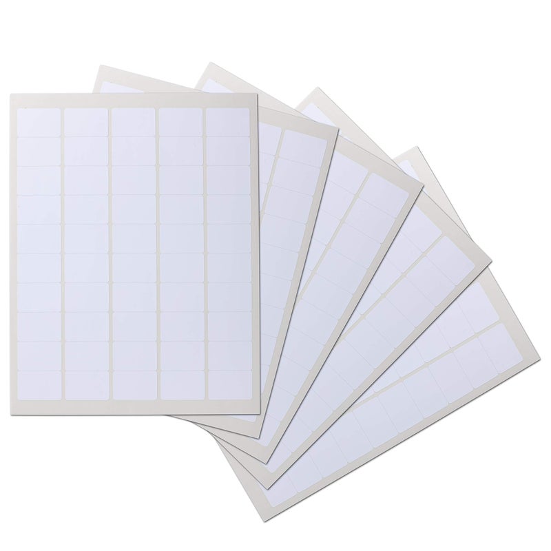 Crinklee Waterproof Essential Oil Labels, 250 Rectangles, 1.5x1 Inches, Oil Proof, Highly Durable Blank Stickers - Image 1